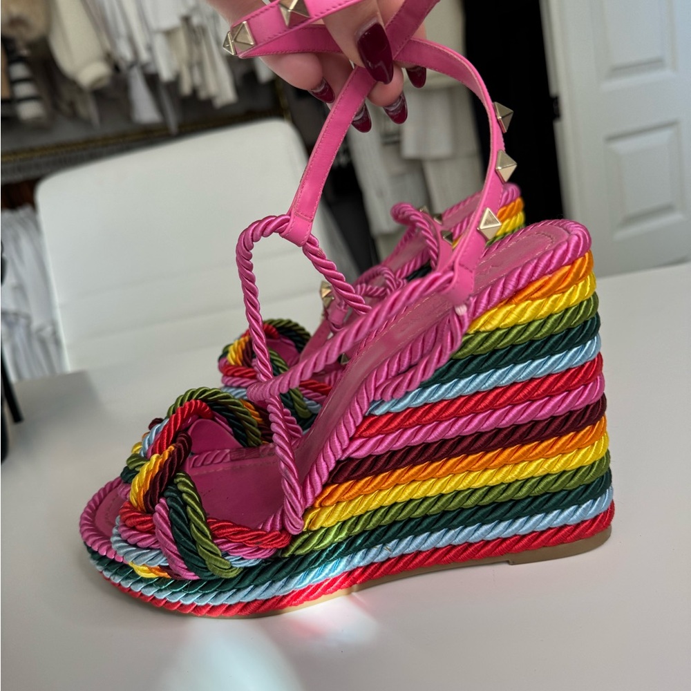 Valentino Strappy Wedge Sandals - worn once